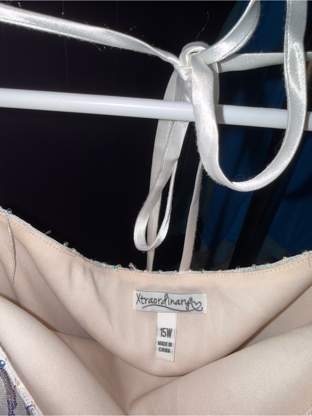 Xtraordinary White Iridescent Sequin dress - Picture 3 of 5
